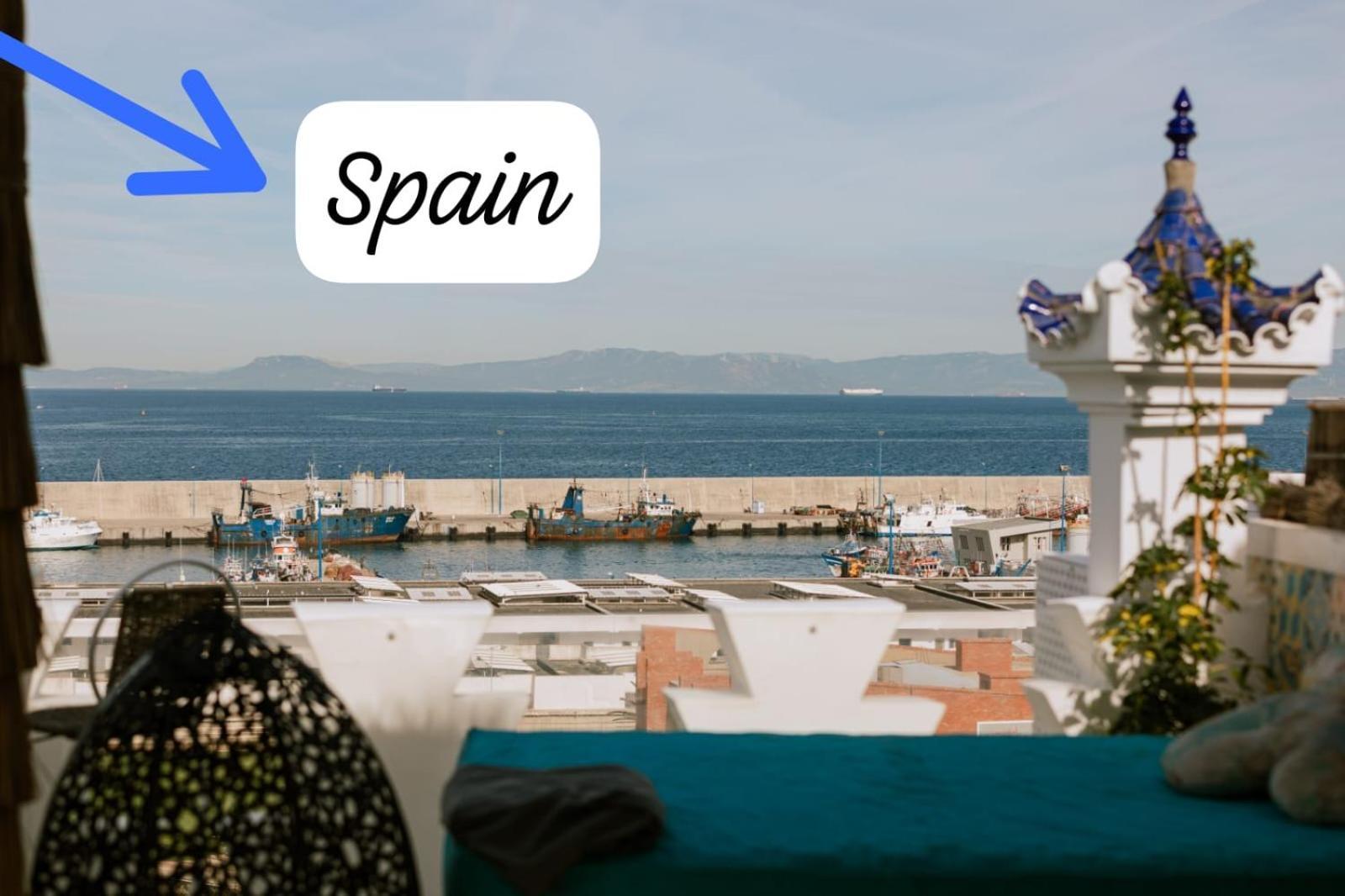 Riad Villa With Mediterranean Sea Views Of Spain And Gibraltar Танжер Экстерьер фото